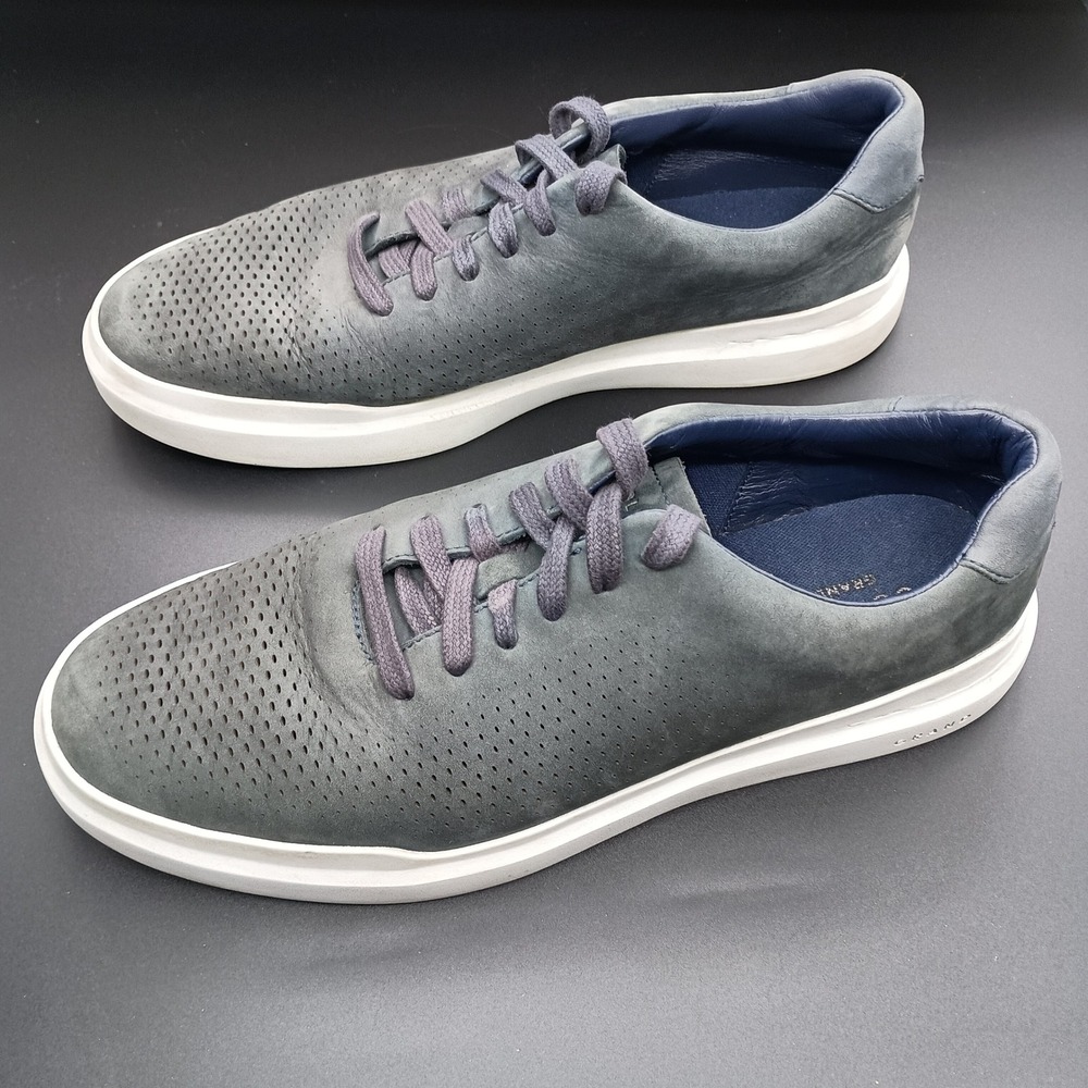 Cole Haan GrandPro Rally Navy Sneakers Laser Cut Mens 9.5M C31422